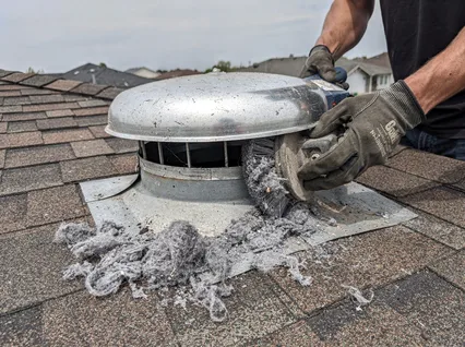 Cleaning Dryer Vent On Roof in Norton