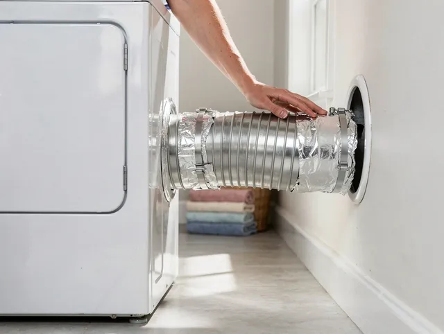 Professional dryer vent hose installation by Norton Dryer Vent Cleaning in Norton