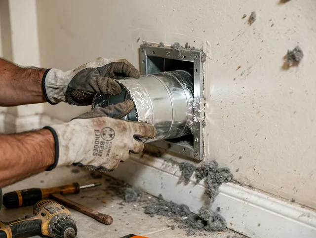 Professional dryer vent repair and installation by Norton Dryer Vent Cleaning in Norton